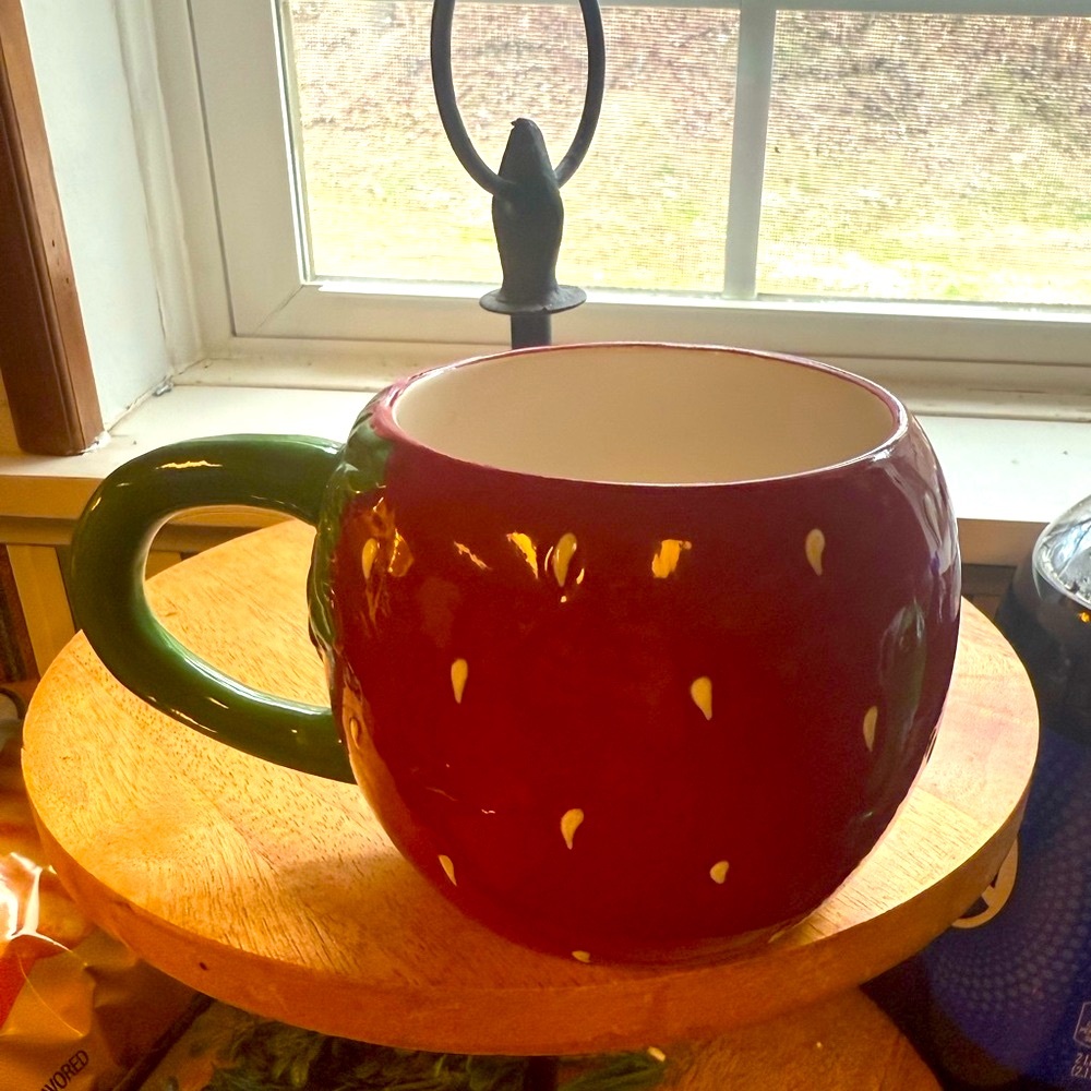 Strawberry-Themed Ceramic Mug